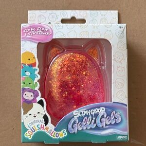 Gelli Gels Red Glitter Cat Squishmallow Toy